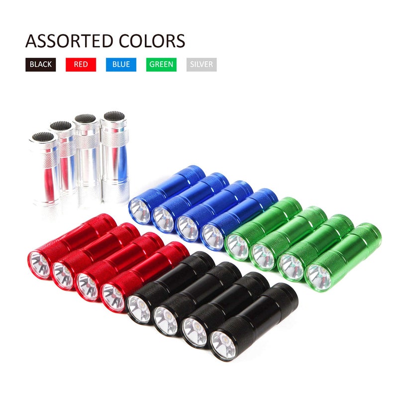 FASTPRO 20-Pack 100 Lumen Super Bright Aluminum LED Flashlights Set, with AAA Dry Batteries Included and Pre-Installed - Image 3